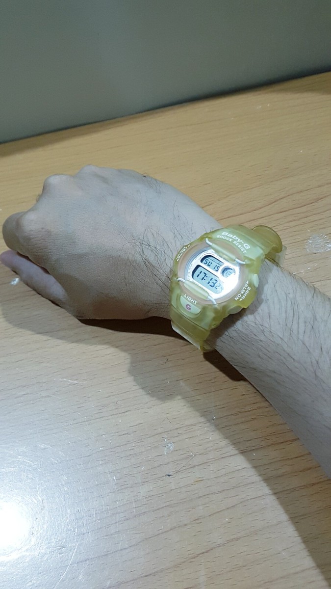 時計 used baby-g  BG370 JAL-resocha Baby G Shock Resist BG-370 Yellow Jelly I.C.E.R.C