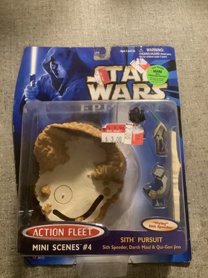Star Wars Episode 1 Action Fleet Many Scene Darth Maul Qui-Gon Jinn Jedi Galoob