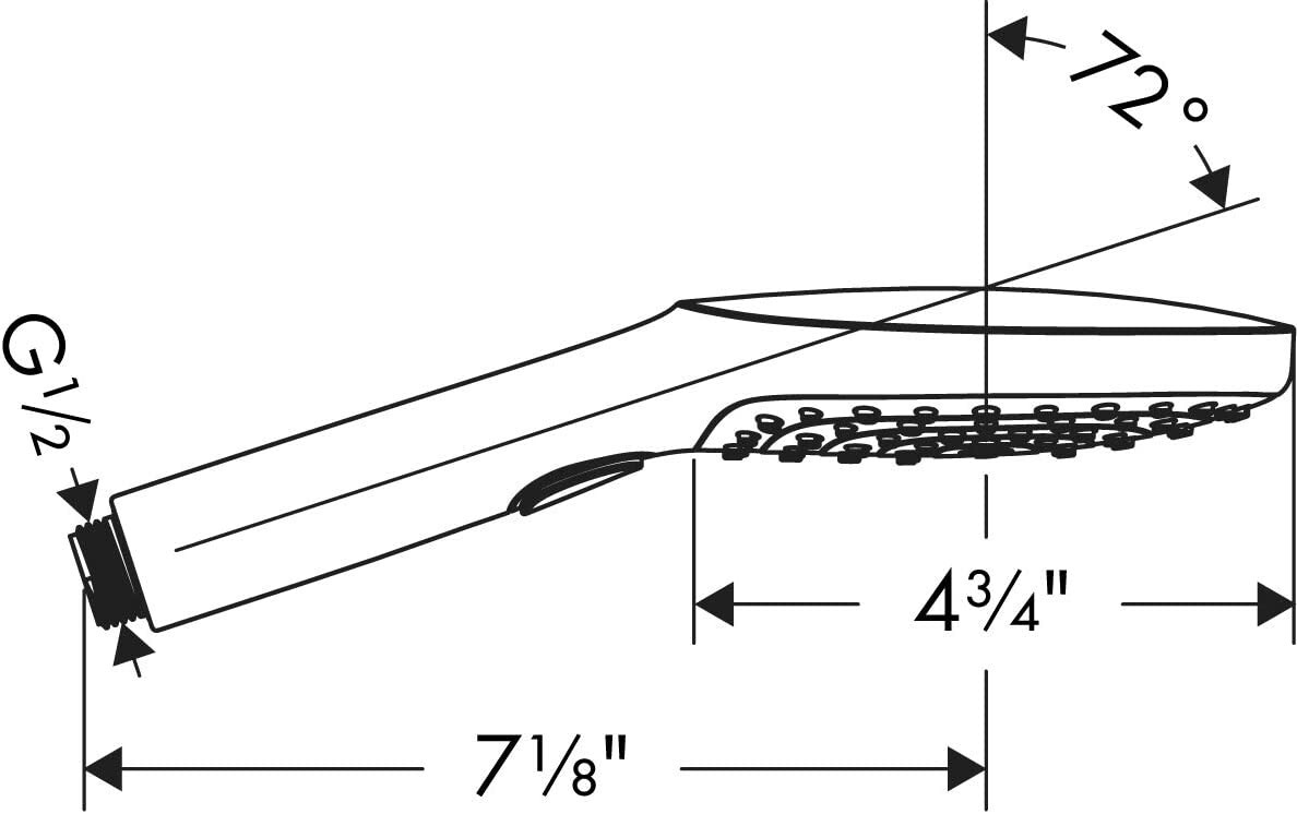 Hansgrohe 04528820 Raindance Select E 120 5-in 3-Jet Handshower 2.0 GPM Chrome