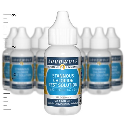 Gold Test Solution (Stannous Chloride) Long-Lasting 10 Oz (10 Bottles ...