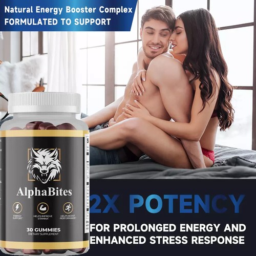 Alpha Bites Male Enhancement Gummies Promote Muscle Growth Energy Stamina Gummy~ - Picture 5 of 12