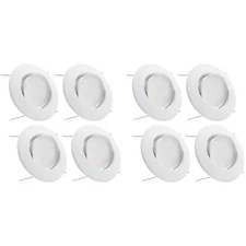8-Pack 10W 5/6inch Gimbal LED Recessed Light Retrofit Kit, 4000K Cool White