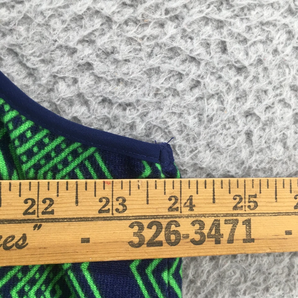 Blusa sin mangas Liz Lange para mujer 1X pulóver sin mangas verde espiga multicolor Foto 4 de 4