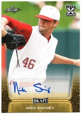 2020 Leaf Draft NICK SWINEY Autograph XRC Auto Rookie Card #BA-NS1