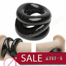 Men Chastity Scrotum Testicles Squeeze Ring Male Ball Stretcher Strengthen