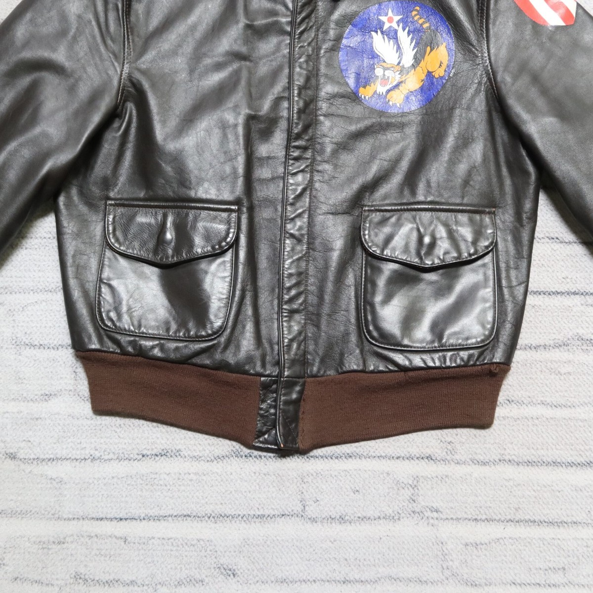 Vintage USAAF Type A-2 Korea War POW Leather Jacket by