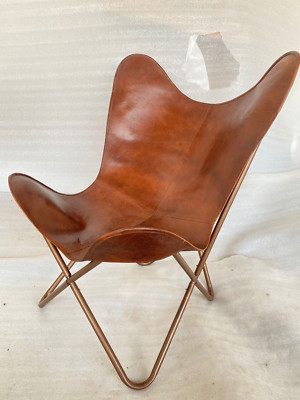 Vintage Lounge Accent Relax, Retro BKF Arm Chair Classic Leather Butterfly Chair