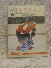 2012-13 Panini Classics Signatures Auto Reggie Leach #16 Philadelphia Flyers NHL