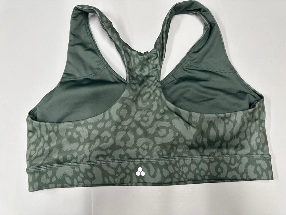 Tek Gear Workout Gear Sports Bra Women's XXL Green Cheetah Pattern eBay