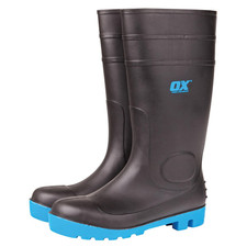 OX Tools Safety Wellington Boots Steel Toe and Midsole Steel Toe Capped Wellies