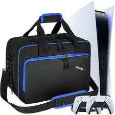 Travel Storage Bag for PlayStation 5/PS5/Slim Console Controllers Carrying Case