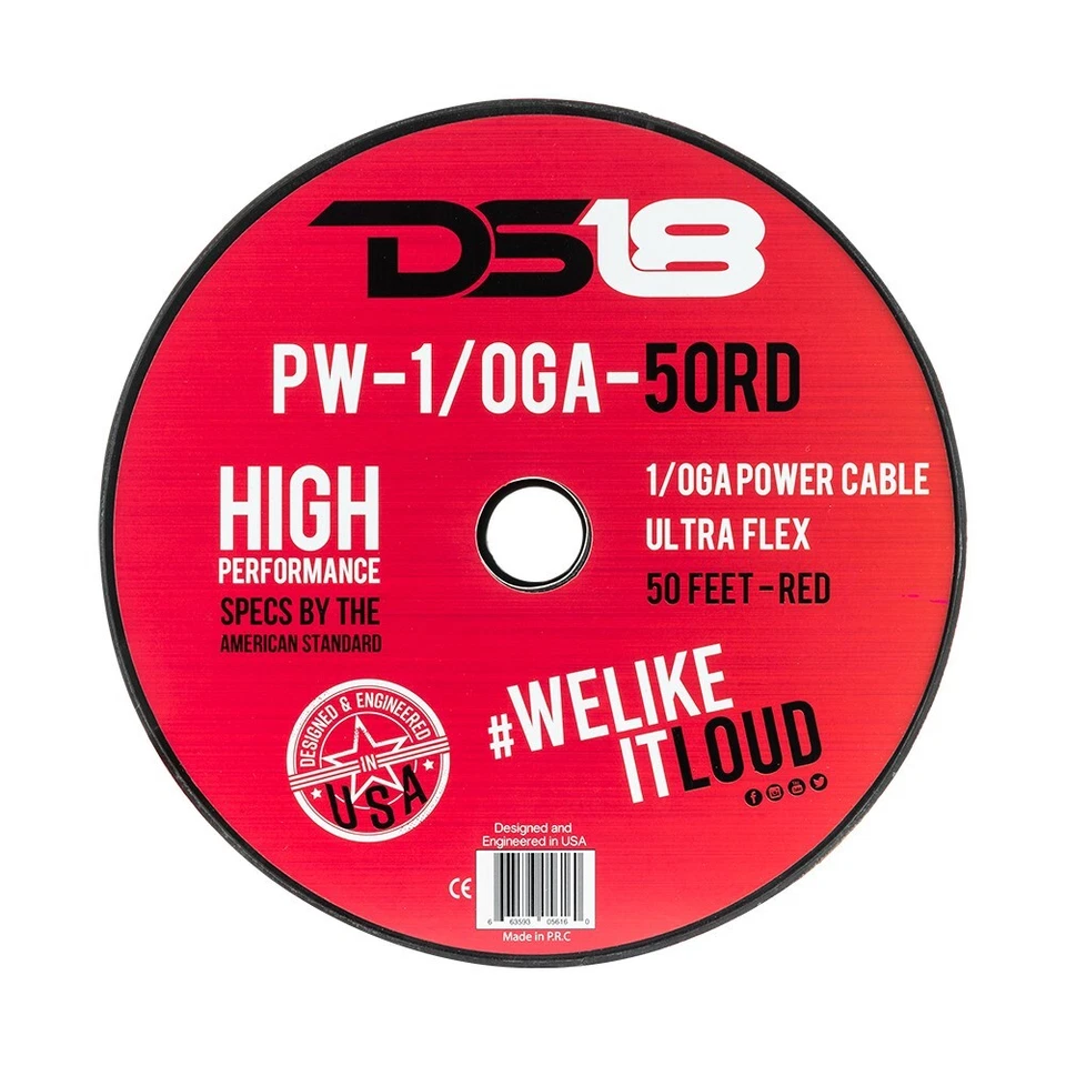 DS18 PW-1/0GA-50RD 1/0-GA Ultra Flex CCA Ground Power Cable 50 Feet - Image 4 of 4