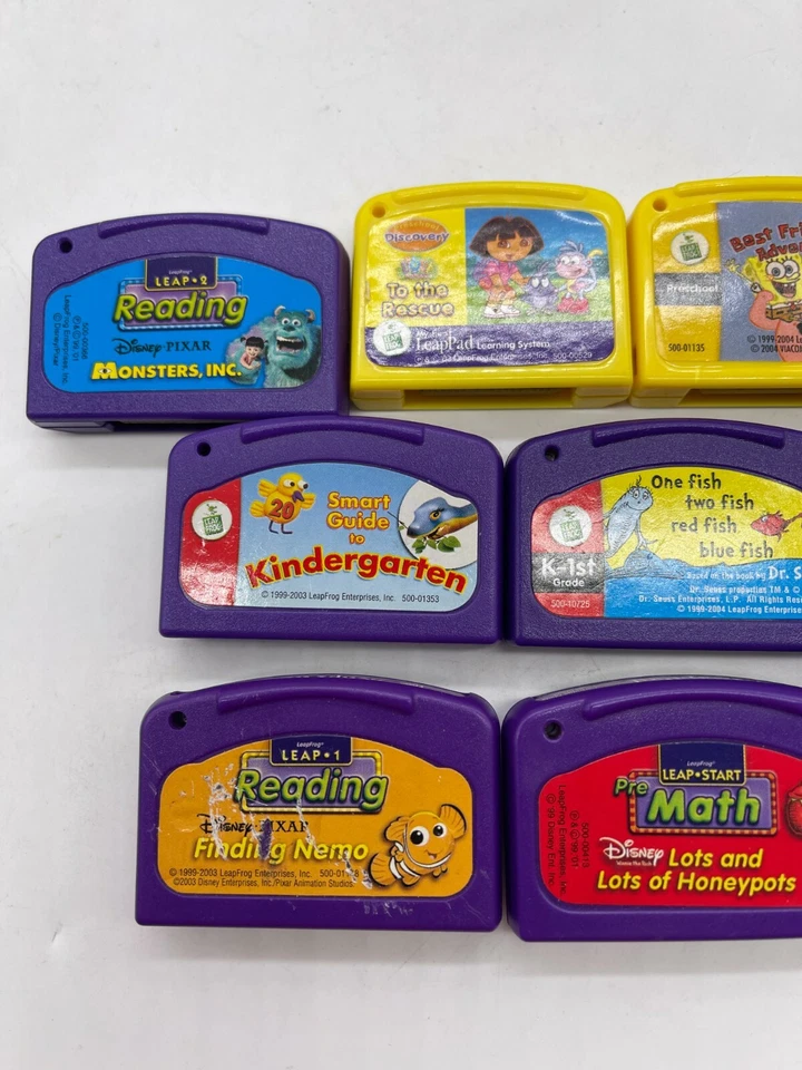 Lot of  (10) Leap Frog Cartridges LeapPad - Dora, SpongeBob, Monsters Inc. etc - Image 2 of 3
