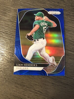 2020 Panini Prizm-Blue Wave Refractor-Liam Hendriks #65-Mint