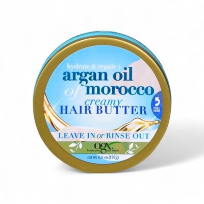 OGX Hydrate & Repair Argan Oil Of Morocco Creamy Hair Butter 6.6 oz New