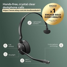 Jabra Engage 45 SE Second Edition Wireless Single-Ear Headphones - Bluetooth,