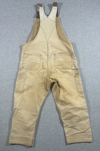 Carhartt Overalls Mens 35x25 Brown Duck Bib Double Knee Tan 102776-211 *READ* - Picture 12 of 12