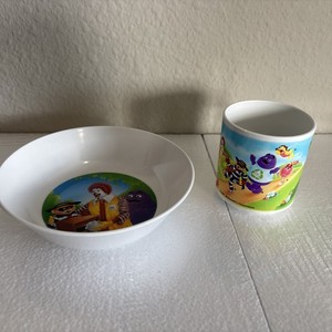 McDonald's Bowl and Plastic Cup Pre-Owned