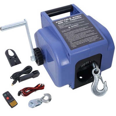 12V 2000lbs Reversible Electric Winch for Boats up to 5000 lbs, Galvanized St...