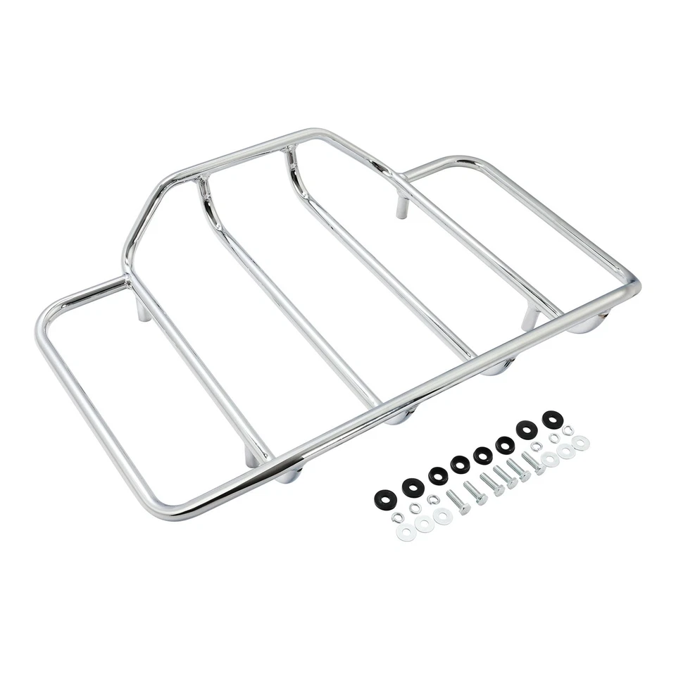 Chrome/Black Trunk Top Luggage Rack Fit For Harley Road Glide Touring 1984-2024 - Image 2 of 4