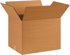 Partners Brand 16x12x12 Corrugated Cardboard Boxes, Pack of 25 for Shipping
