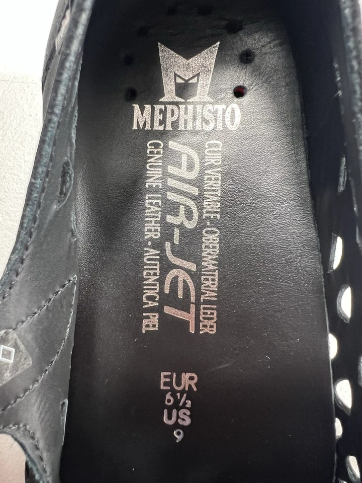 Zapatos Mary Jane MEPHISTO Rodia para mujer 9 de cuero negro confort aire suave usados en excelente estado Foto 4 de 4
