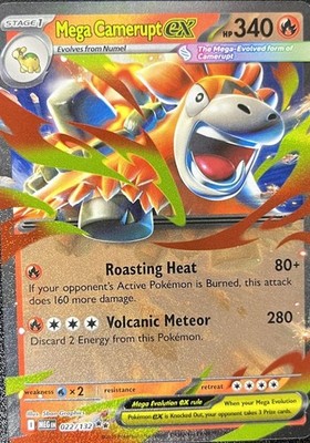 Mega Camerupt ex 022/132 Me01: Mega Evolution Holo