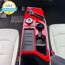 Gloss Red Center Console Gear Shifter Panel Cover Trim For Kia EV6 2022-2025