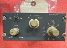 vintage Bendix Aircraft Weather Radar Control Panel P/N 2041223-0411    bin18