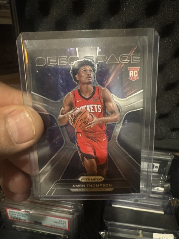 Panini Prizm Amen Thompson RC #4 Rockets Deep Space