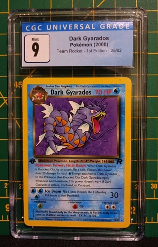 2000 Pokemon Team Rocket 1st Edition Dark Gyarados Non-holo #25 CGC 9 WOTC
