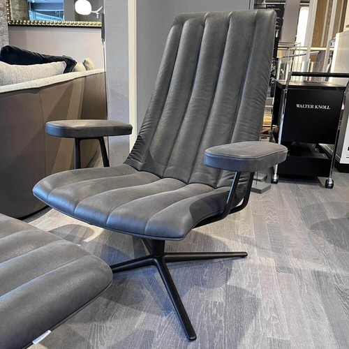 Walter Knoll Sessel Und Hocker Healey Lounge Leder Vintage mit Hocker 1410 - Bild 2 von 6