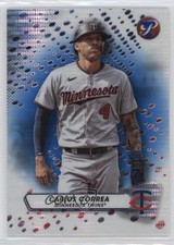 2023 Topps Pristine Blue Pristine Pulsar Refractor 1/75 Carlos Correa #125 0q21