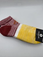 For Bare Feet NCAA Mens L Stripe Stack 3 Pack Ankle Socks Iowa State Cyclones