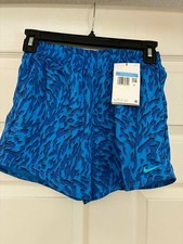 Nike Kids Training Shorts Youth Medium Blue Black Athletic Dri-Fit NWT