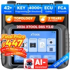 XTOOL D8S V2.0 Auto Diagnostic OBD2 Scanner E.CU Coding Topo Mapping 42+ Resets