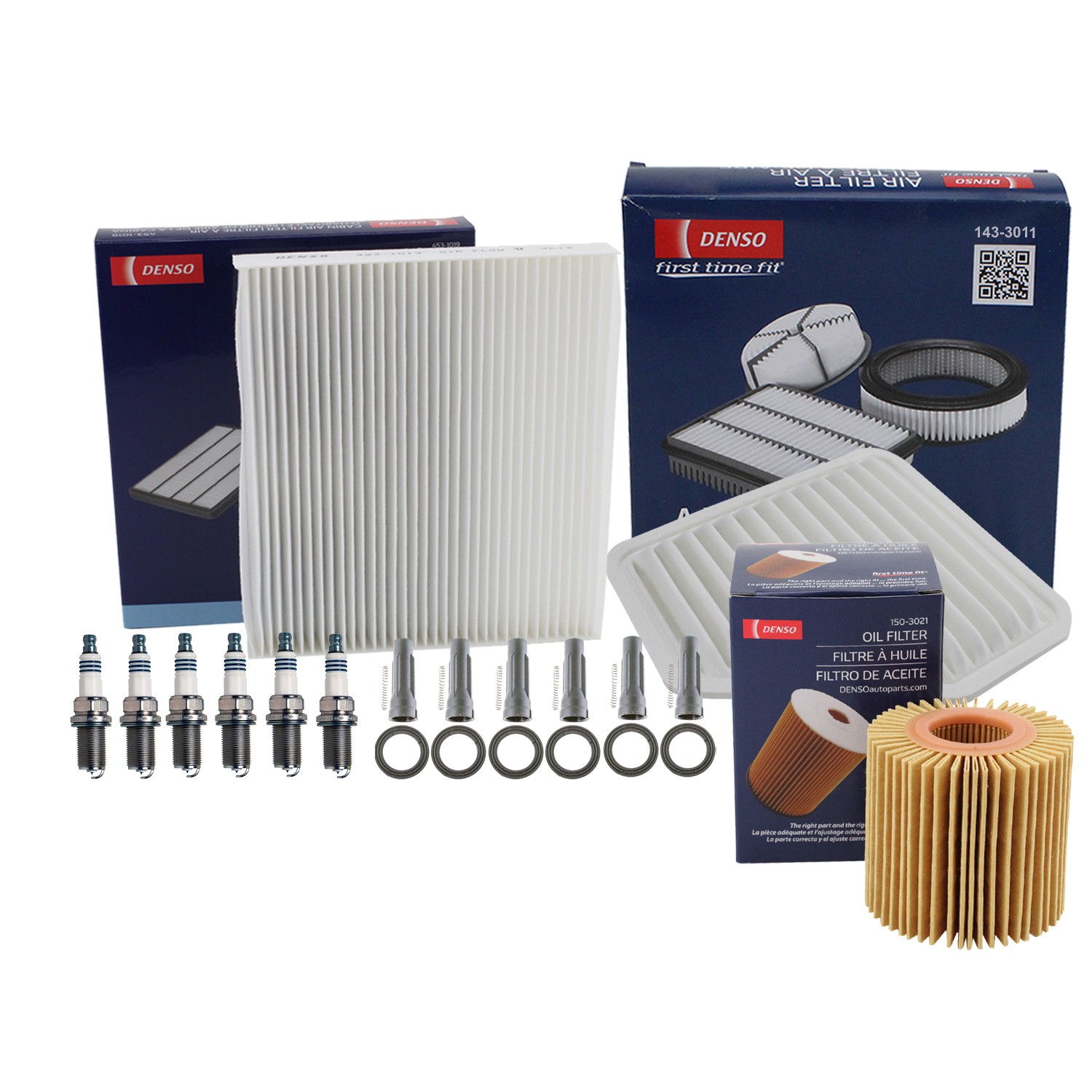 Denso Tune Up Kit 6 Spark Plugs  Boots Kit for ES350 Avalon Camry RAV4 3.5L V6