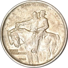 1925 50C Stone Mountain Silver Commemorative AU K19140