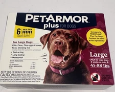 PetArmor Plus Flea and Tick Prevention for Dogs 45-88 lbs.  6 Month Supply.