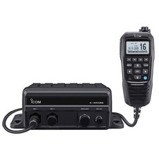 Icom VHF Radio Black Box Marine Boat Fixed Mount DSC w/2 Command Mic 25W BLACK