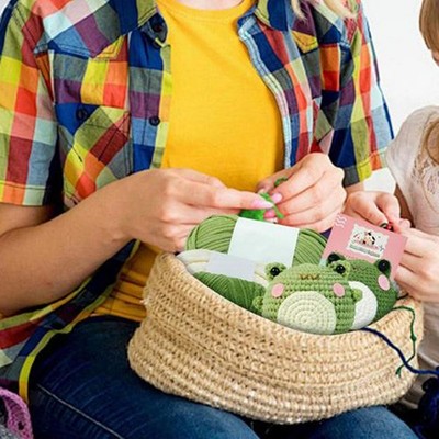Frosch Puppe Häkelset Tasche Dekoration Häkeln Bastelset für Erwachsene und Kinder