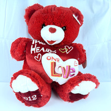 Dan Dee Red Sweetheart Teddy Bear Two Hearts One Love 2012 Plush Valentine