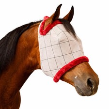 Farnam SuperMask II Horse Fly Mask WITHOUT EARS, Extended Coverage Equine Fly...