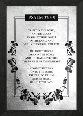 Psalm 37 3 5 gerahmtes Wandbild Poster Leinwanddruck Bild
