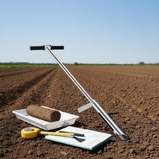 Bodenprobe-Sonde mit Fu&szlig;pedal korrosionsbest&auml;ndig Edelstahl-Bodensonde