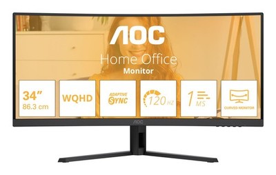 AOC Basic-line CU34B3E - B3 Series - LED-Monitor - gebogen - 86.36 cm (34'') - 34