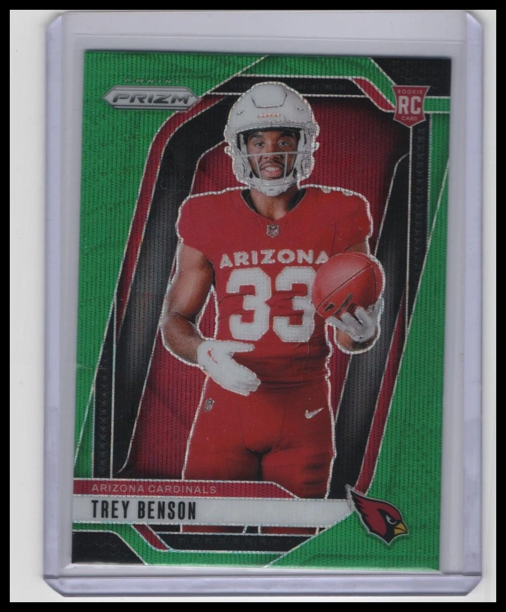 Trey Benson Panini Prizm Rookie Variation #38 Green Wave