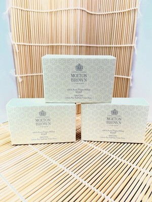 NIB Molton Brown Pure Triple Milled Soap 2.65 OZ. Rich Lather Delicate Scent 3PK