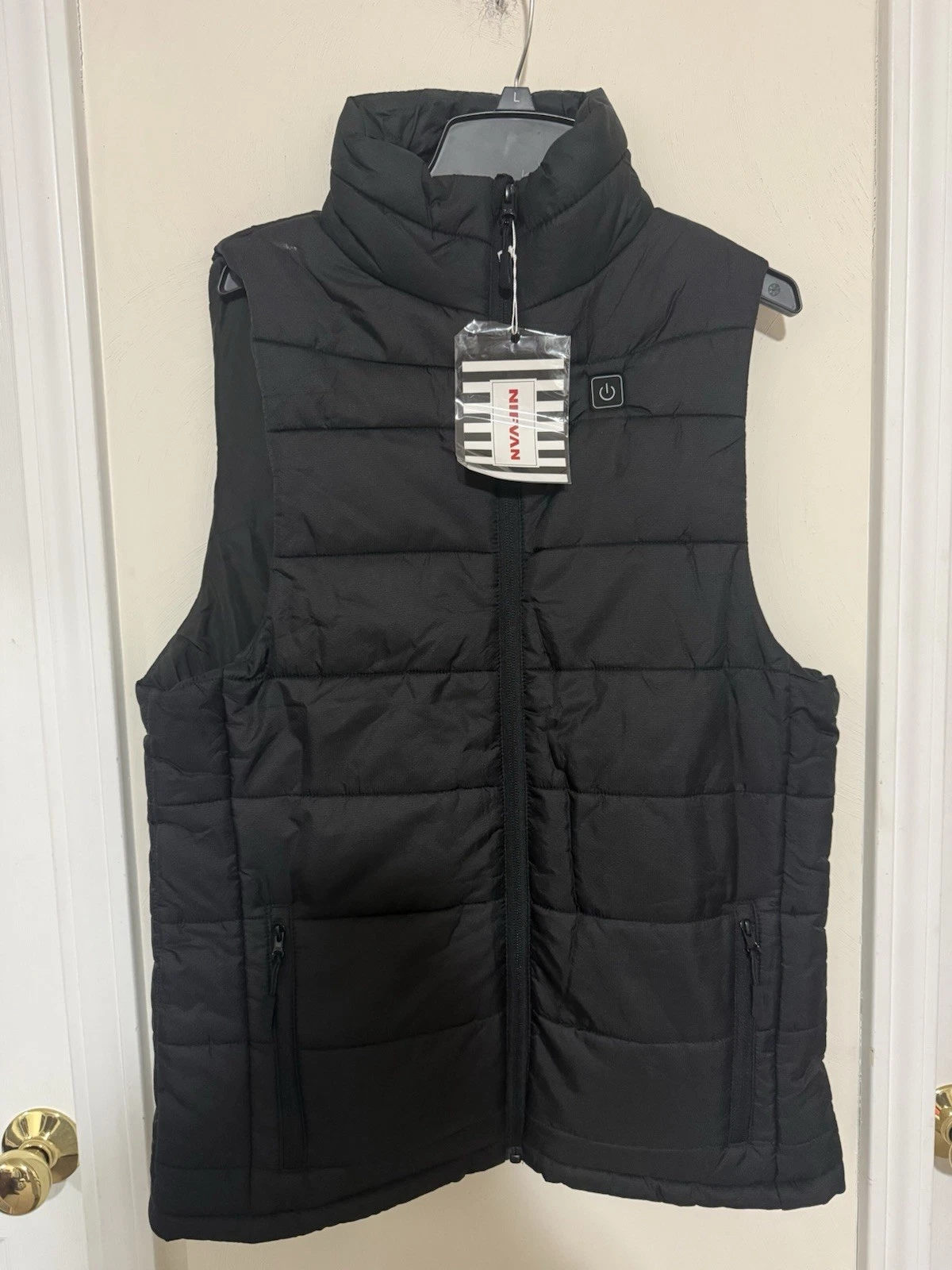 nifvan NWT Men’s full zip heated vest size M black