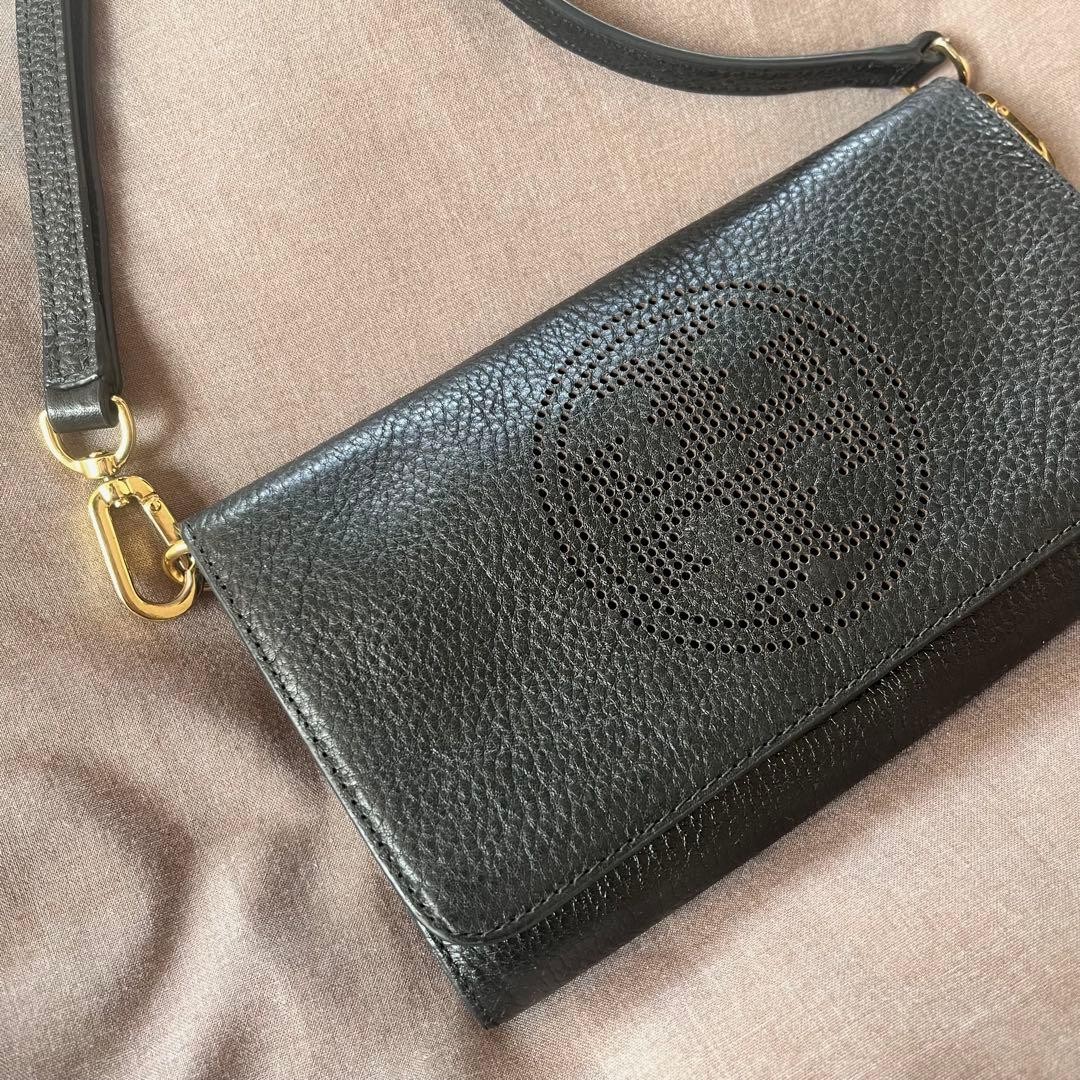 Tory Burch Shoulder Bag Clutch Bag Leather Black Women's From Japan thumbnail 2